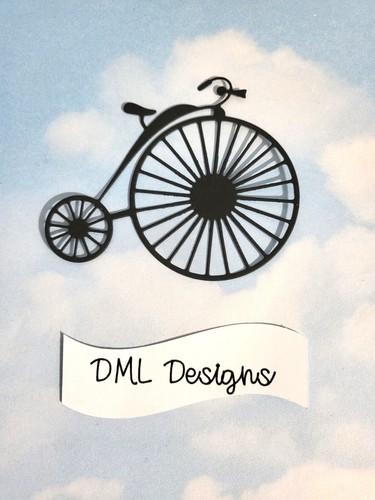 Die cut cuts penny farthing - die, x