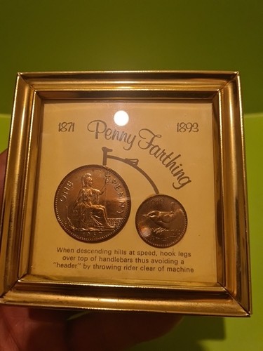 Vintage cyclist penny - vintage,