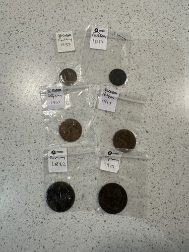 Coins farthing half - farthing,,