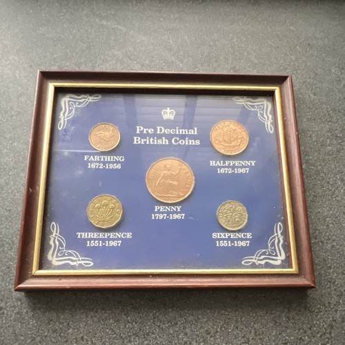 Framed pre decimal british - pre-decimal,