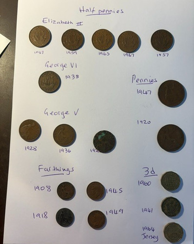 British coins pennies - coins,,