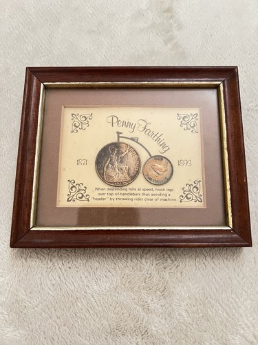 Vintage framed penny farthing - vintage,