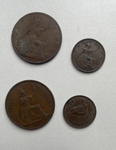 Vintage pennies george v - x,