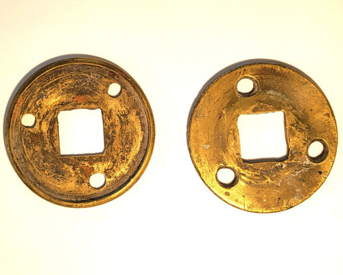 Pair brass collars velocipede - pair,
