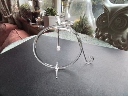 Delicate clear art glass - glass, hand