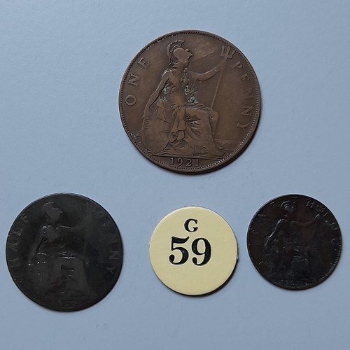 George coins penny 1921 - v,
