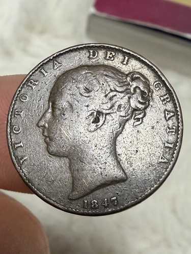 1847 farthing victoria - 1847, |