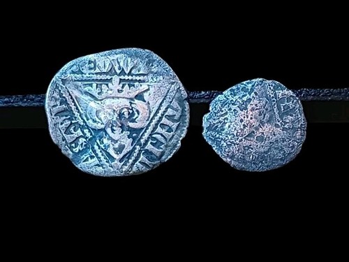Irish hammered half penny - , of