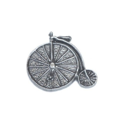 Penny farthing pewter - pewter, lapel