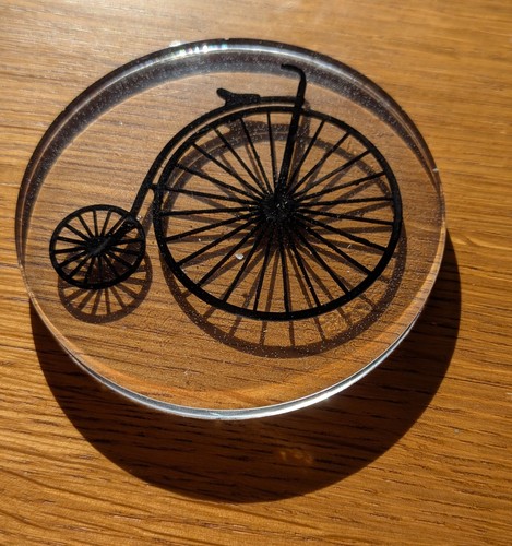 Penny farthing inspired - farthing,