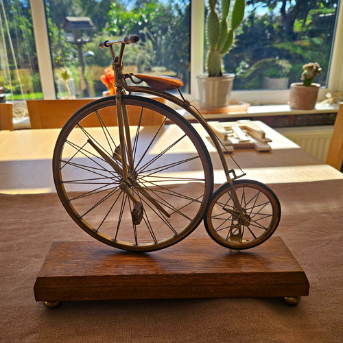 Vintage penny farthing bicycle - vintage,
