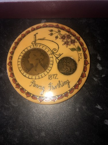 Vintage penny farthing coin - :,