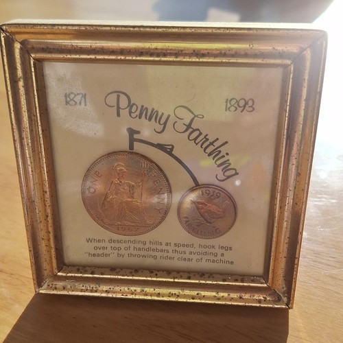 England framed penny - framed,