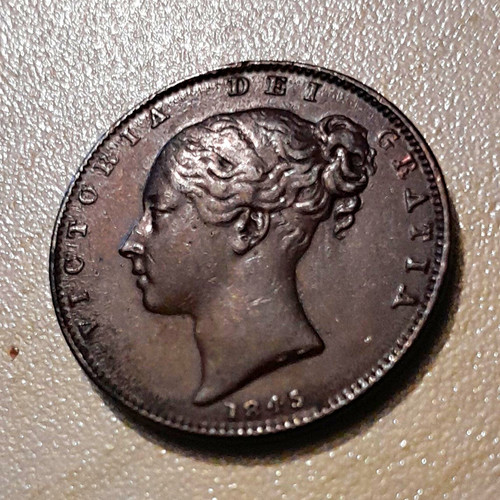 1845 victoria farthing - victoria,