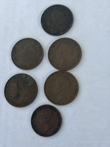 Mix coins farthings - farthings, half
