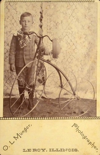 Antique boy toy penny farthing - boy,