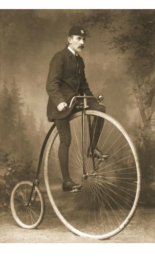 Antique photo man on - photo, high