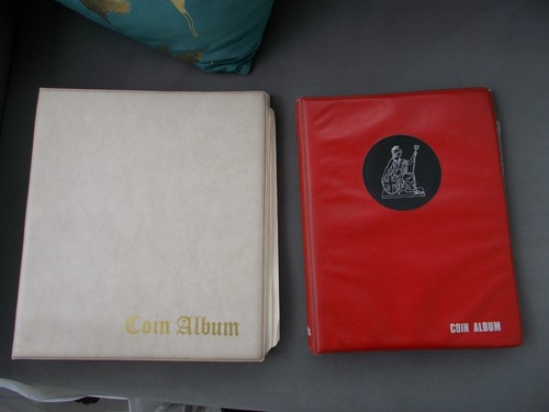 Vintage coin albums with - coin,